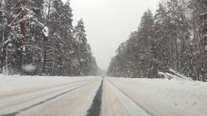 Снежная зимняя дорога!!!