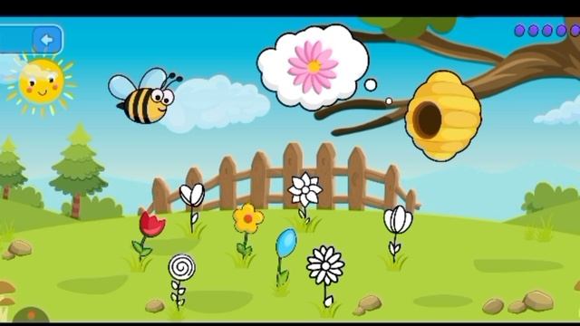 Пчёлка и цветы. Мультик развивашка. смотреть онлайн