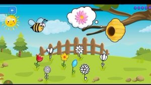 Пчёлка и цветы. Мультик развивашка.
