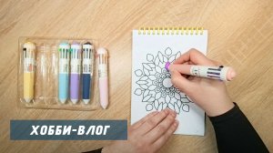 Хобби-влог | Покупки и хранение арт-материалов, раскрашиваю шариковыми ручками.