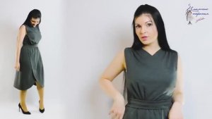 Платье с юбкой на запах без выкройки своими руками