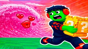 СПАСАЮ САМЫЙ ДОРОГОЙ ЗОЛОТОЙ ЛАКИ БЛОК от ЦУНАМИ ЛЮБВИ в РОБЛОКС ЗОМБАК ROBLOX БРЕЙНРОТ