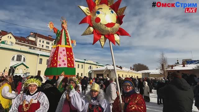 В Омской крепости отпраздновали Масленицу! смотреть онлайн