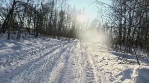 Едем на фэтбайке Аляска 3.0 по зимнему лесу в Солнечногорск.Доезжаем до спортивного комплекса.