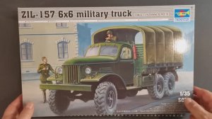 Обзор коробки модели "ЗИЛ-157", масштаб 1:35.