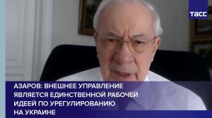 Азаров назвал внешнее управление единственной рабочей идеей для Украины