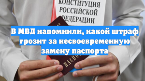 В МВД напомнили, какой штраф грозит за несвоевременную замену паспорта