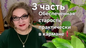 3 часть. Обеспеченная старость ПРАКТИЧЕСКИ в кармане❗️