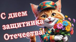 Самое красивое поздравление с Днем Защитника Отечества! Поздравление с 23 февраля .Открытка
