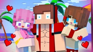 Джей Джей был похищен девушкой на пляже! Майнкрафт Мультик