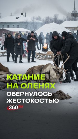 «Вот так на масленице издеваются над животными»: олень на ярмарке падал от усталости