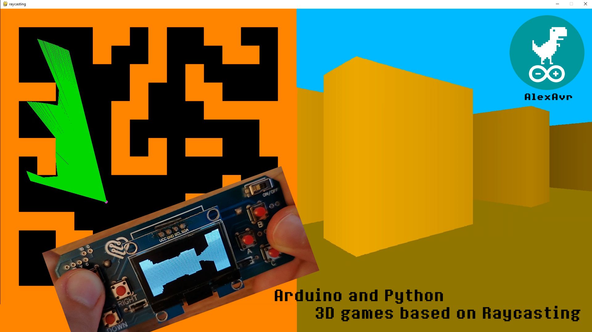 3D игра на Arduino и OLED / Python с использованием Raycasting смотреть онлайн