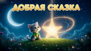 ДОБРАЯ СКАЗКА НА НОЧЬ 🌙 Котенок и упавшая звезда | Мультик для малышей