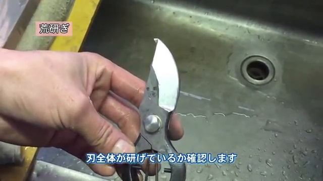 Заточка японского секатора Kobayashi Scissors N1