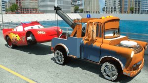 Изучаем цвета вместе с Мэтром, перевозящим Молнию Маккуина — Учимся с Дисней Тачки 3 для детей