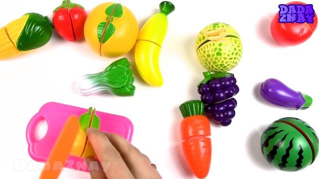 Играем и учим овощи и фрукты на липучках|Учим Фрукты и Овощи|Учим цвета|Названия овощей и фруктов смотреть онлайн
