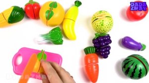 Играем и учим овощи и фрукты на липучках|Учим Фрукты и Овощи|Учим цвета|Названия овощей и фруктов