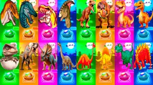 Динозавры МЕГАМИКС 317-320 уровни - Мультики про Динозавров | МУЛЬТФИЛЬМЫ ДИНОЗАВРЫ в Tiles Hop