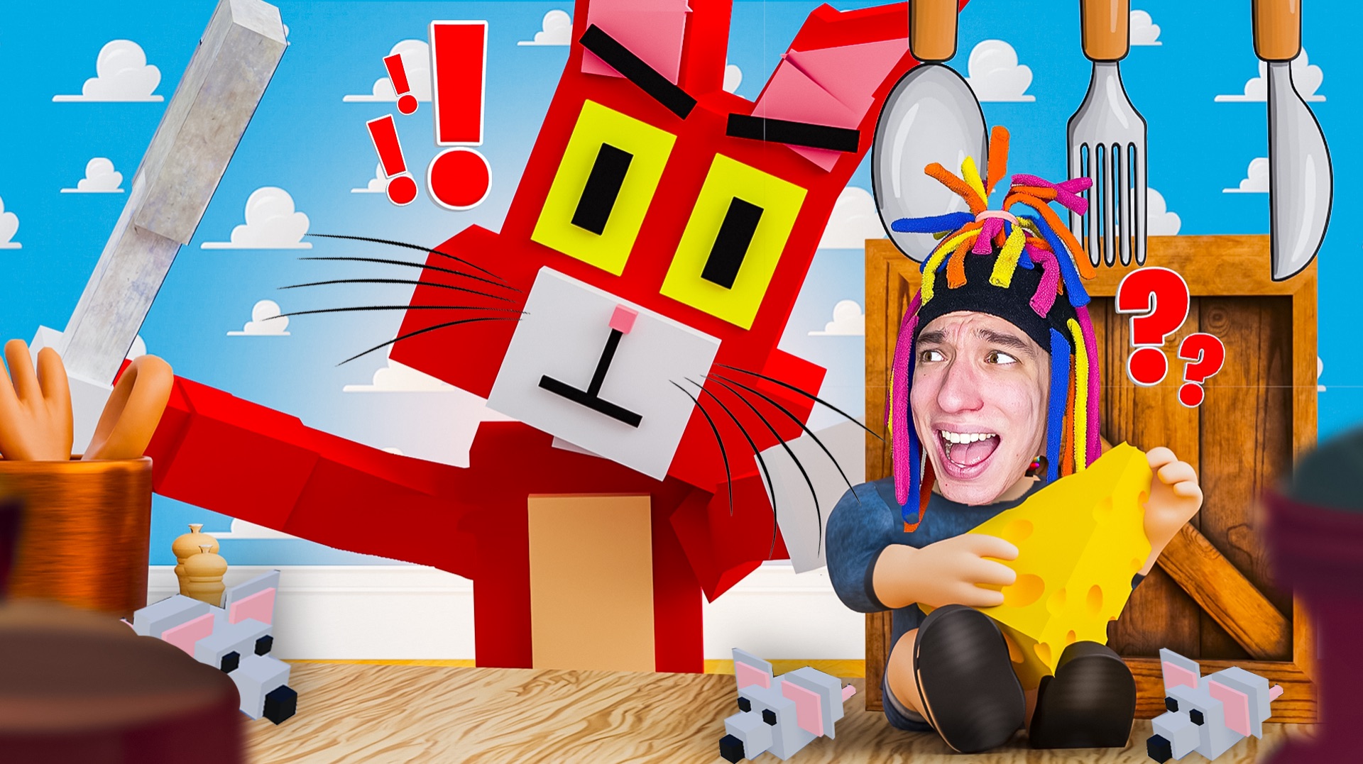 КИТАЙКА ИГРАЕТ В КОШКА ПРОТИВ МЫШКИ В ROBLOX! смотреть онлайн