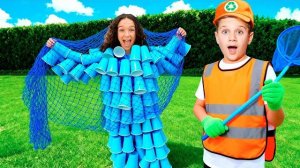 Рома учит, почему нельзя мусорить! Приключения Мусорных Монстров