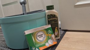 Тест швабры с системой очистки воды и отжимом