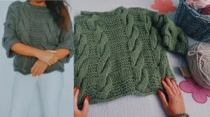 🔥 ДЖЕМПЕР С КОСАМИ ИЗ MELANGE Wool/ БЕСПЛАТНЫЕ МК