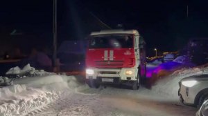 Кадры с места пожара частного дома в Воскресенске