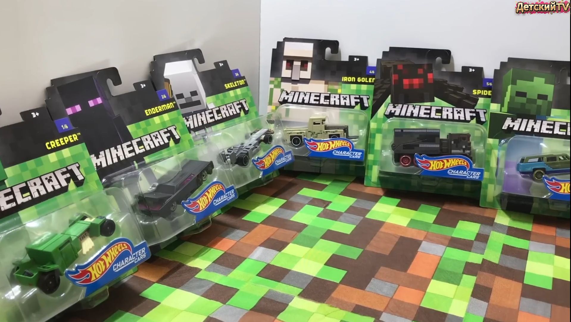 Машинки Hot Wheels по Minecraft 😱 Машины персонажей из Minecraft! | Мультики для детей