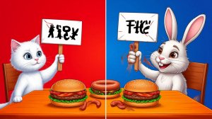 🍔 Обман на тарелке! Кто угадает правильно?