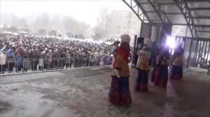 "Сударыня Масленица!" Проводы зимы в Тихвине 22 февраля 2026 г Покорение столба и сжигание Масленицы