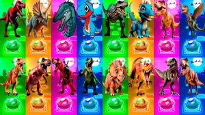 Динозавры МЕГАМИКС 333-336 уровни - Мультики про Динозавров | МУЛЬТФИЛЬМЫ ДИНОЗАВРЫ в Tiles Hop