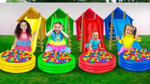 Горки — новое приключение с четырьмя цветами для детей