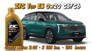 ZIC Top ES 0w20 C5/C6 (отработка из Geely Atlas - 5 185 км., 184 моточаса).