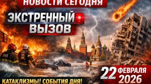 _Новости Сегодня 22.02.2026 - Россия, Москва, Экстренный вызов новый выпуск, Катаклизмы, События