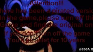 Антипиратской экран Соник 2 1992 года