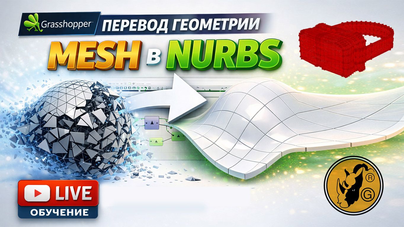 Как исправить «кривую» модель из интернета: Конвертация Mesh в NURBS - в рамках курса смотреть онлайн