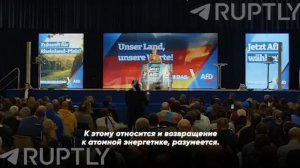 Лидер оппозиционной партии «Альтернатива для Германии» Алис Вайдель:
«Германия должна вернуться к до