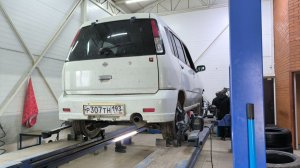 Япошка_часть № 10_ замена колец и рихтовка мордочки Nissan CUBE AZ10  CGA3 DE