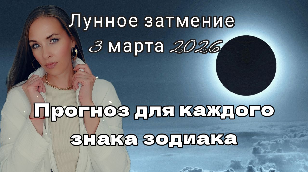 Лунное затмение 3 марта 2026 года. Прогноз для каждого знака зодиака. смотреть онлайн