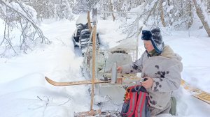Таёжный быт.проверяю капканы-добыл куничку.Новые лыжи
