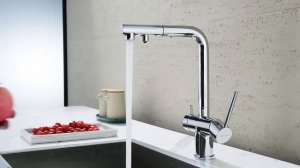 Смеситель для кухни с подключением к фильтру Paulmark Serpentine Se213222-CR