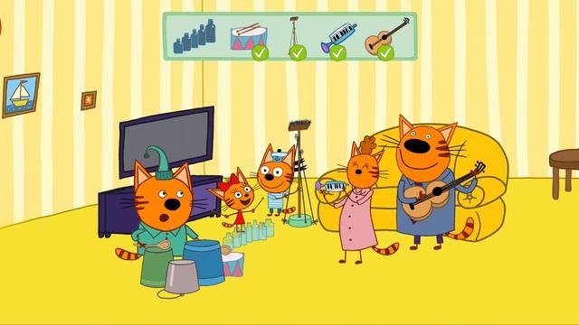 Три Кота Музыкальные Инструменты | Игра Для Детей| Три Кота Приключения