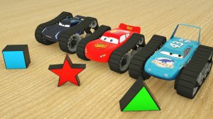 Изучаем цвета и формы с машинками Маккуином и Мак грузовик — Учимся с дисней тачками для детей