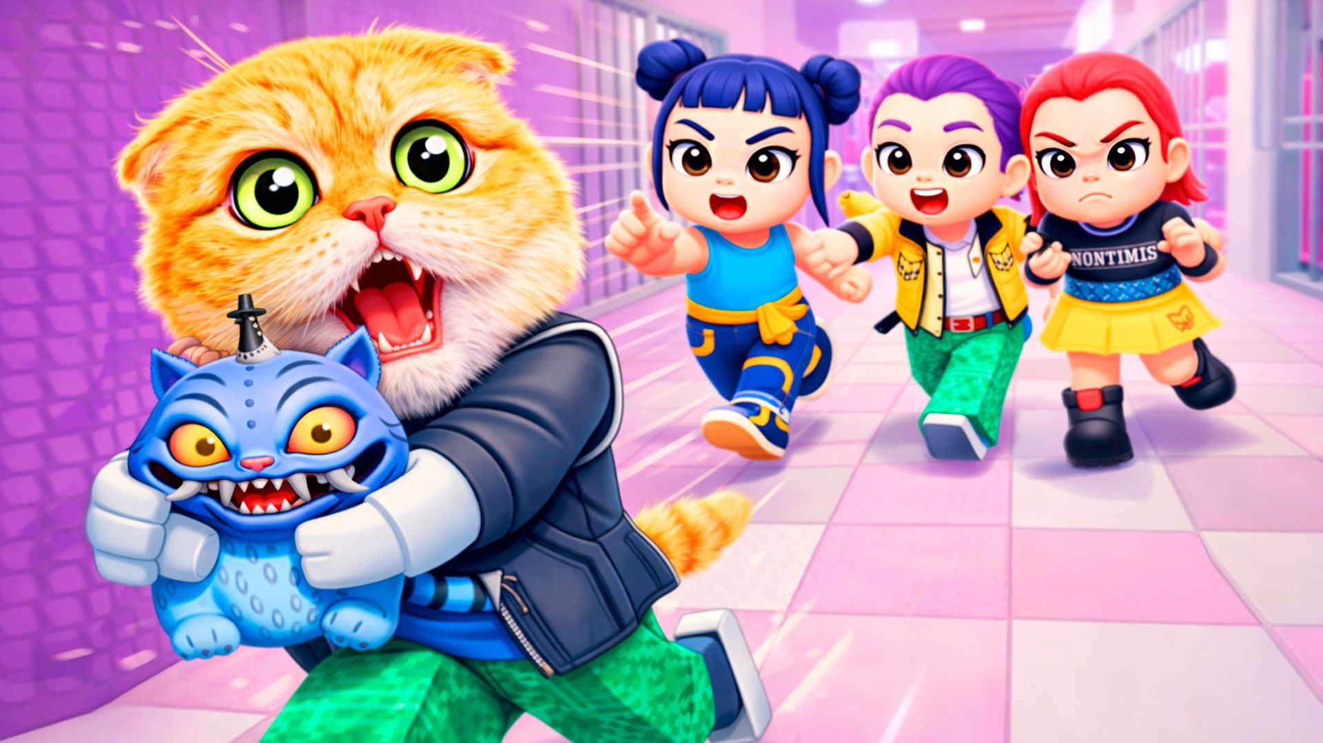 ПОБЕГ ОТ ДЕТЕЙ КПОП ДЕМОН ХАНТЕРС! МАЛЕНЬКАЯ РУМИ МИРА И ЗОИ БЕГУТ ЗА МНОЙ! ТЮРЬМА ДЕРПИ! смотреть онлайн