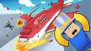 Я ПАДАЮ, но Я В БРОНЕ! БЕЗУМНОЕ ПАДЕНИЕ с ГОРЫ на САМОЛЁТЕ и КОТЕ в ROBLOX