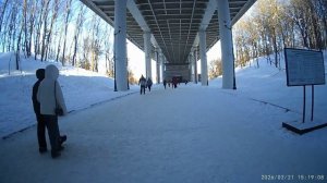 Конец 13 лыжного похода на Воробьёвы горы.