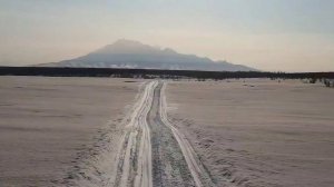 Снег стал серым после извержения камчатского вулкана Шивелуч