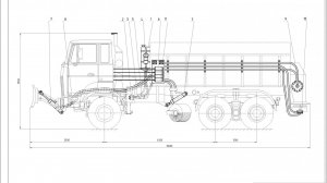 Чертежи и расчёт снегоуборочной машины КДМ 7881 на базе КамАЗ 53215