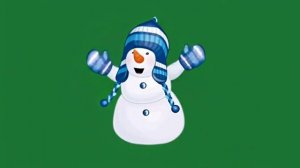 Снеговик танцует хромакей
