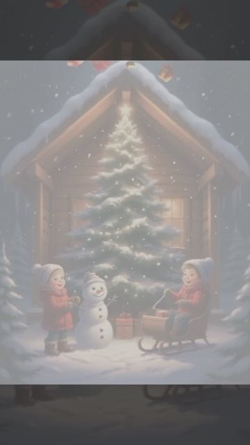 Новогодняя открытка детская, футаж